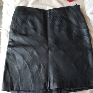 100% leather skirt size 16